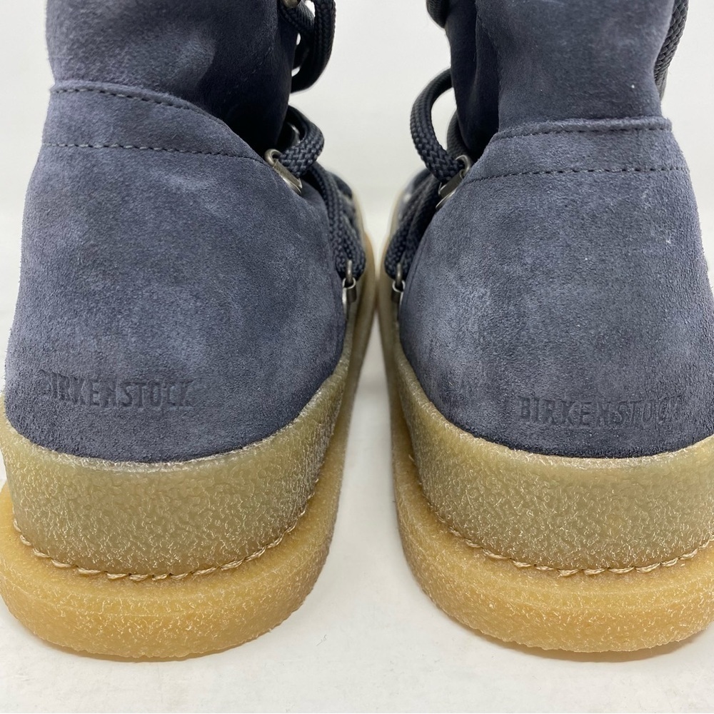 Birkenstock Masi Graphite Suede Leather Lace Up Shearling Lined Boots - Picture 4 of 10
